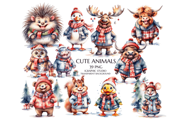 Download Winter Woodland Animals Clipart - Animal Collection