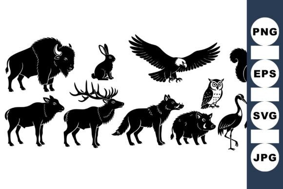 Download Wildlife Silhouette Animal Set - Animal Collection