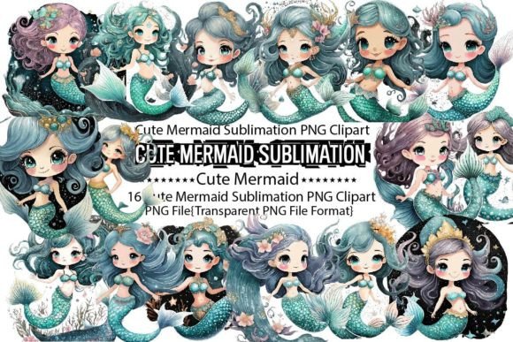 Download Cute Mermaid Sublimation Bundle - Premium Bundle