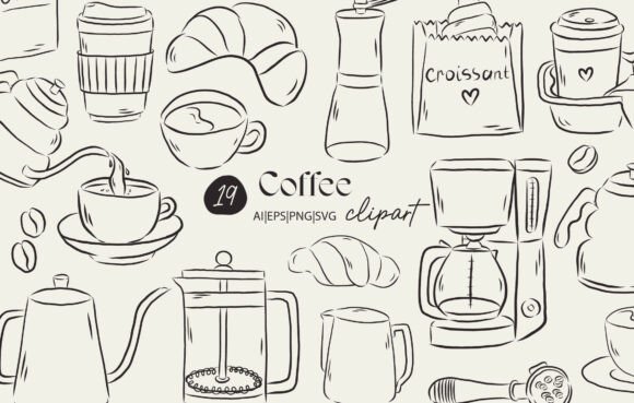 Download Coffee Set Clipart - Premium Resources