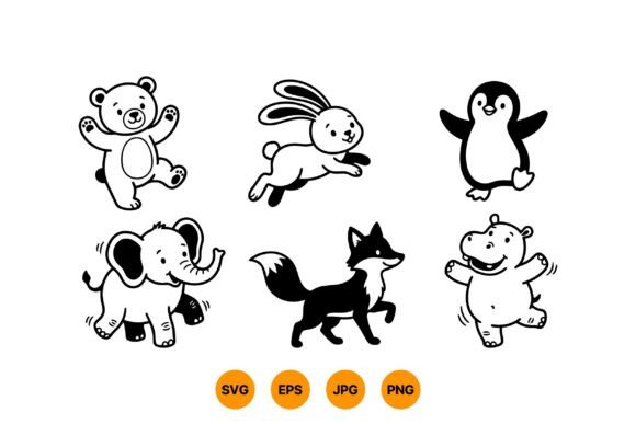 Download Cute Animal SVG Clipart Pack - Animal Collection