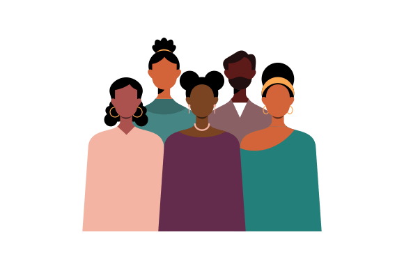 Download Black Community People Illustration - Premium Bundle