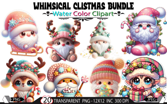 Download 20 Cute Christmas Gnome Woodland Animal - Premium Bundle