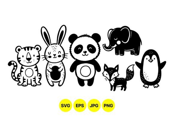 Download Cute Animal SVG Clipart Set - Animal Collection
